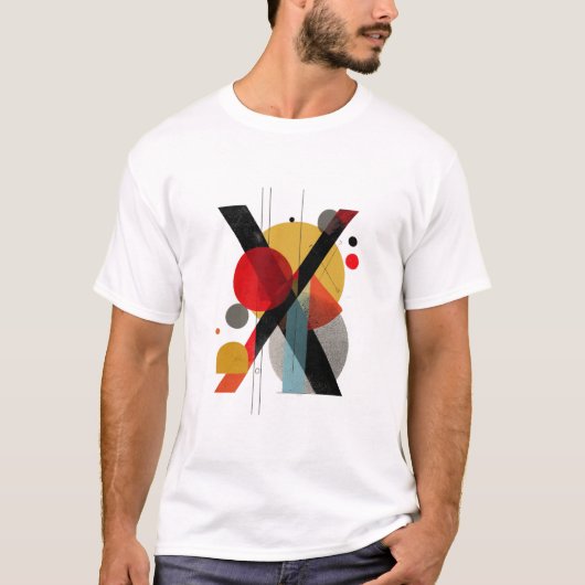 Letter X – Swiss-Modern Geometric Monogram  Tシャツ (正面)