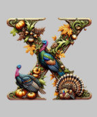 Letter X Thanksgiving turkey style (襟)