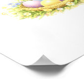 Letter Y Gold Spring Nature Monogram Kitten Kids ポスター (角)