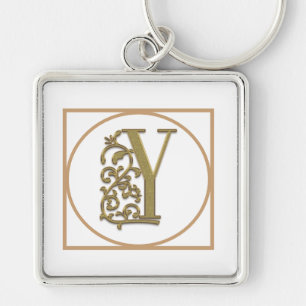 LETTER Y MONOGRAM美しい結婚ホームギフト キーホルダー
