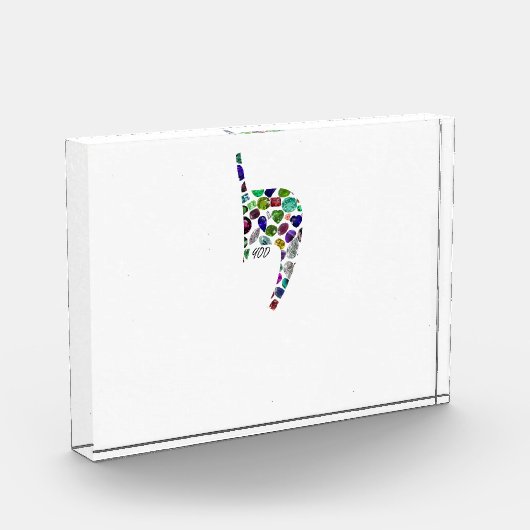 Letter 'YOD' made with Gems in All Colors フォトブロック (左)