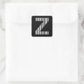 LETTER Zバーコード最初のイニシャルバーコードパターン スクエアシール (バッグ)
