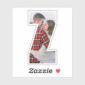 Letter Z Alphabet & Photo Custom-Cut Vinyl Sticker シール (シート)