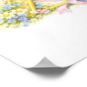 Letter Z Gold Spring Nature Monogram Purple Kids  ポスター (角)