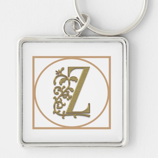 LETTER Z MONOGRAM美しい結婚ホームギフト キーホルダー (正面)