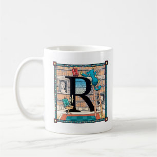 Letterblockのまれなマグ-手紙"Rが付いている… " コーヒーマグカップ