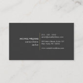 LetterformモダンロゴIII (作家およびライター用) 名刺 (裏面)