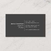 LetterformモダンロゴIV (作家およびライター用) 名刺 (裏面)