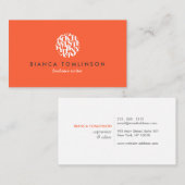 LetterformモダンロゴV (作家およびライター用) 名刺 (正面/裏面)