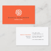 LetterformモダンロゴV (作家およびライター用) 名刺 (正面/裏面)