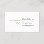 LetterformモダンロゴV (作家およびライター用) 名刺 (裏面)