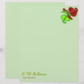 Letterhead - 2つの3D葉(名前) (正面/裏面)