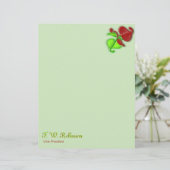 Letterhead - 2つの3D葉(名前) (スタンド正面)