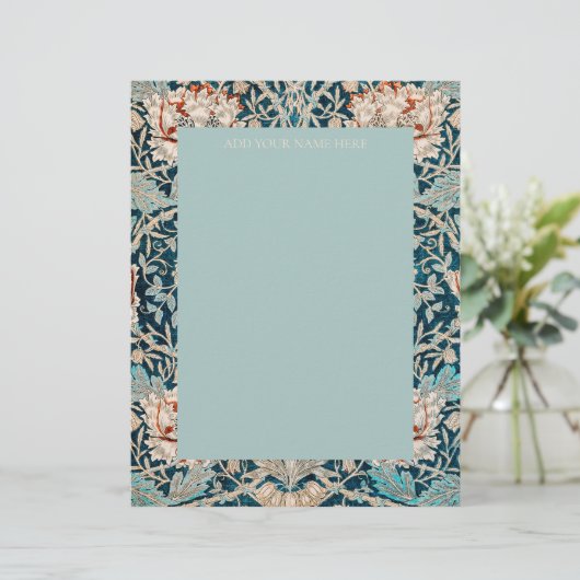 LETTERHEAD : WILLIAM MORRIS : "TULIPS" レターヘッド (スタンド正面)