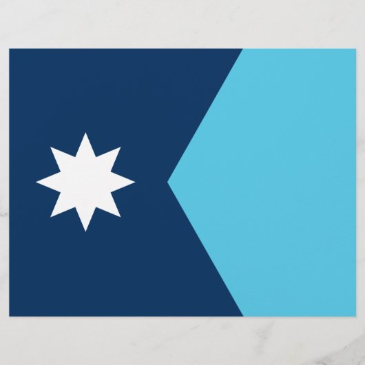 Letterhead with Flag of Minnesota, USA レターヘッド (正面)