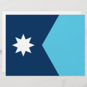 Letterhead with Flag of Minnesota, USA レターヘッド (正面/裏面)