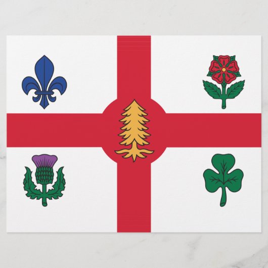 Letterhead with Flag of Montreal, Canada レターヘッド (正面)
