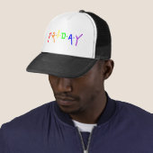 Lettering Design ‘Friday’ in Rainbow Colors キャップ (インサイチュ)