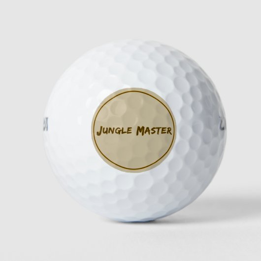 Lettering Design Jungle Master ゴルフボール (正面)