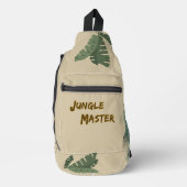 Lettering Design Jungle Master, brown, sand スリングバッグ (正面)