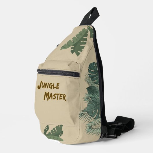 Lettering Design Jungle Master, brown, sand スリングバッグ (右コーナー)