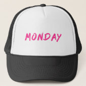 Lettering Design ‘Monday’ in Pink キャップ (正面)