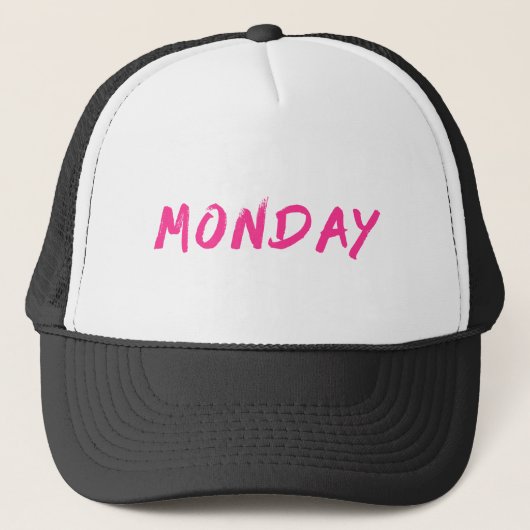Lettering Design ‘Monday’ in Pink キャップ (正面)
