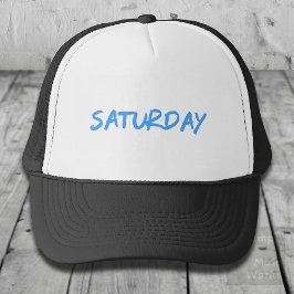 Lettering Design ‘Saturday’ in Sky Blue キャップ