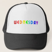 Lettering Design ‘Wednesday’ in Rainbow Colors キャップ (正面)