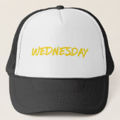 Lettering Design ‘Wednesday’ in Yellow キャップ (正面)