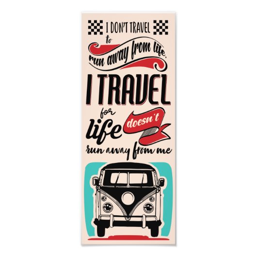 Lettering Kombi Travel フォトプリント (正面)