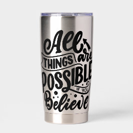 Lettering Quote About Dreams 保温保冷タンブラー