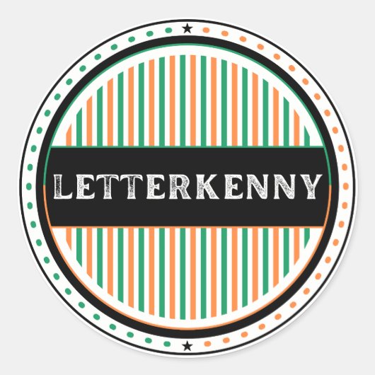 Letterkenny City Pride Emblem – Irish Identity ラウンドシール (正面)