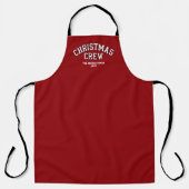 Letterman Christmas Crew Collegiate Family Name エプロン (正面)