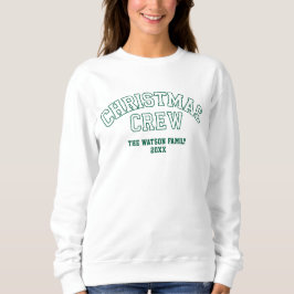 Letterman Christmas Crew Collegiate Family Name スウェットシャツ