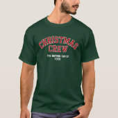 Letterman Christmas Crew Collegiate Family Name Tシャツ (正面)