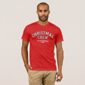 Letterman Christmas Crew Collegiate Family Name Tシャツ (正面フル)