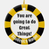 Letterman Class of 2025 (Add Name)卒業 セラミックオーナメント (裏面)