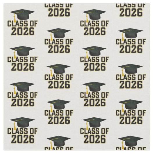 Letterman Class of 2026 Graduation ファブリック (クローズアップ)