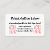 Letterman Class of 2027 Graduation エンクロージャーカード (裏面)