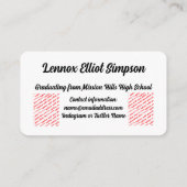 Letterman Class of 2027 Graduation エンクロージャーカード (裏面)