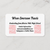 Letterman Class of 2027 Graduation エンクロージャーカード (裏面)