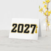 Letterman Class of 2027 Graduation カード (黄色い花)