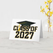 Letterman Class of 2027 Graduation カード (黄色い花)