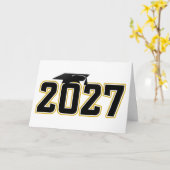 Letterman Class of 2027 Graduation カード (黄色い花)