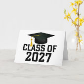 Letterman Class of 2027 Graduation カード (黄色い花)