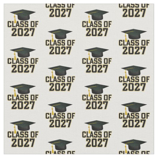 Letterman Class of 2027 Graduation ファブリック (クローズアップ)