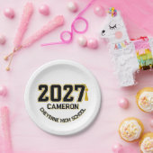 Letterman Class of 2027 Graduation ペーパープレート (パーティー)
