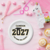 Letterman Class of 2027 Graduation ペーパープレート (パーティー)