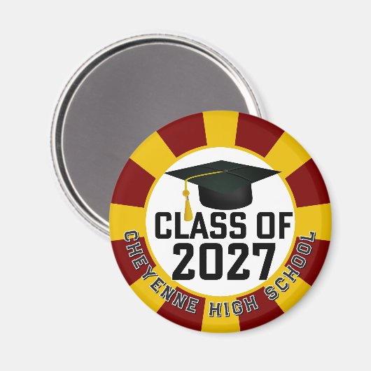 Letterman Class of 2027 Graduation マグネット (正面/裏面)